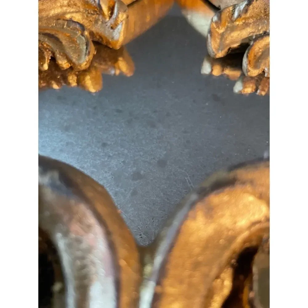 Vintage Italian Florentine Handmade Painted gold Wood mirror from Venice
